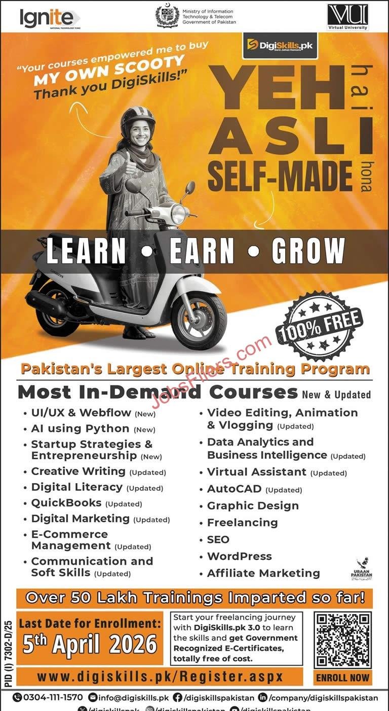 Digiskills Pakistan Free Online Courses 2026